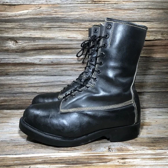 Danner? Matterhorn? Thinsulate Black Leather Steel Toe Military Boots Men US 10 - Picture 2 of 11